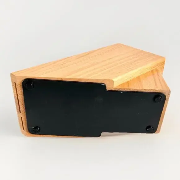 Cutco 6 Slot Wood Knife Block Scissor Sharpener Holder Kitchen Honey Oak USA - Picture 5 of 6